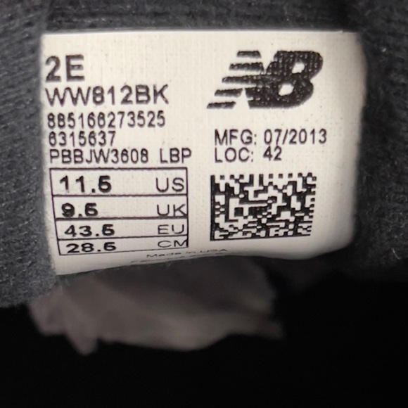 New Balance Women\'s WW812BK Leather Walking Shoes Sneaker Black Size 11.5 NEW
